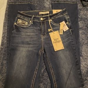 NWT Love Indigo Tall Boot Jeans